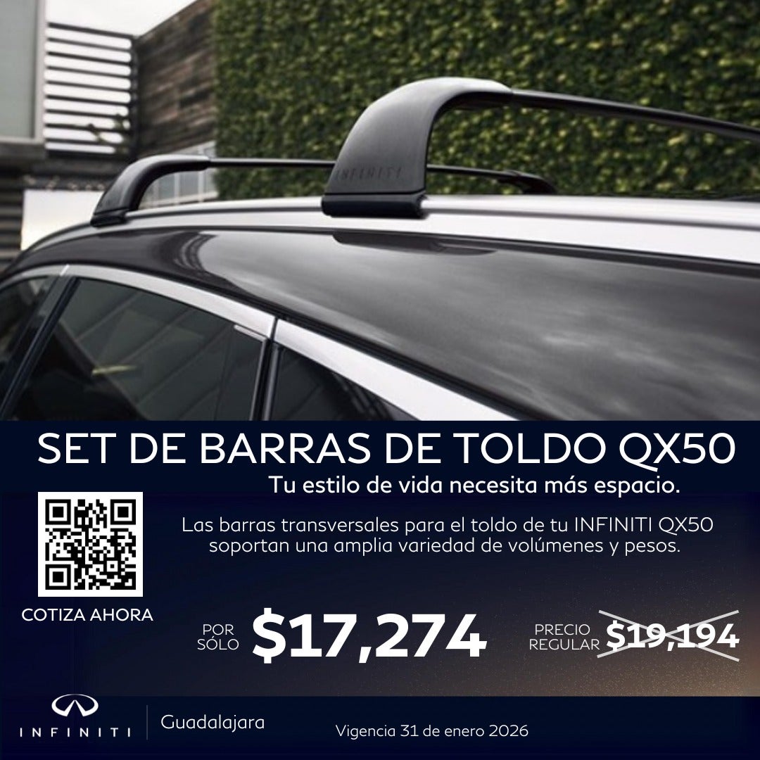 SET DE BARRAS DE TOLDO QX50
